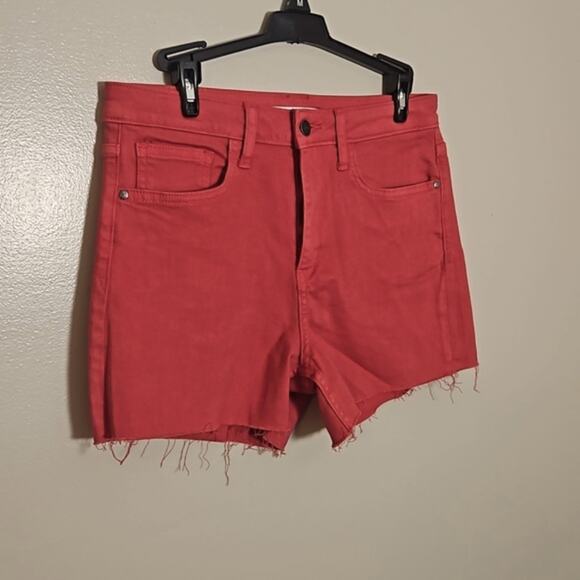 NWT Sam Edelman The Stilleto High Rise Cutoff Shorts in Cherry Sz 6 - Picture 4 of 8